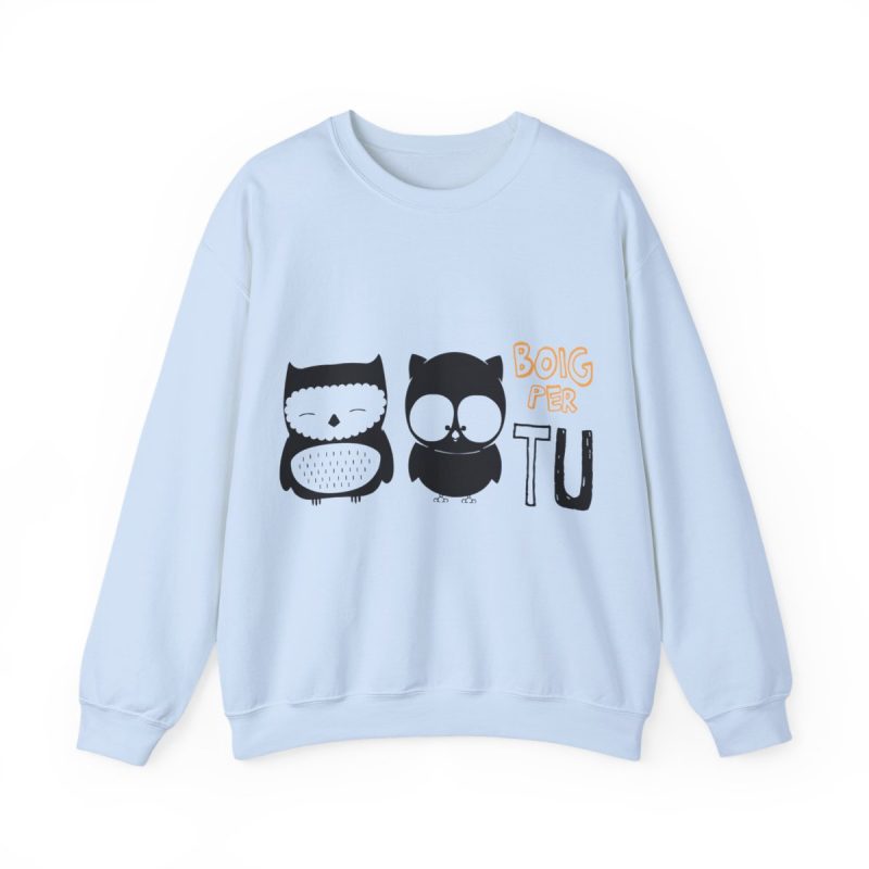 Sudadera cuello redondo - Azul claro - Camiseta «Boig per tu»