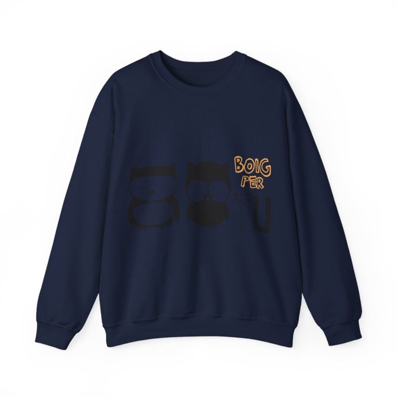 Sudadera cuello redondo - Azul marino - Camiseta «Boig per tu»