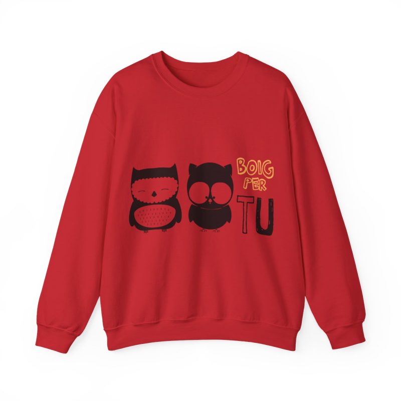 Sudadera cuello redondo - Rojo - Camiseta «Boig per tu»