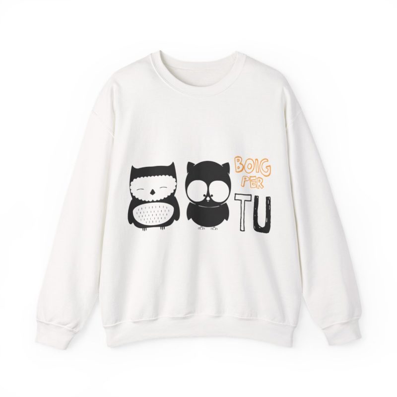 Sudadera cuello redondo - Blanco - Camiseta «Boig per tu»