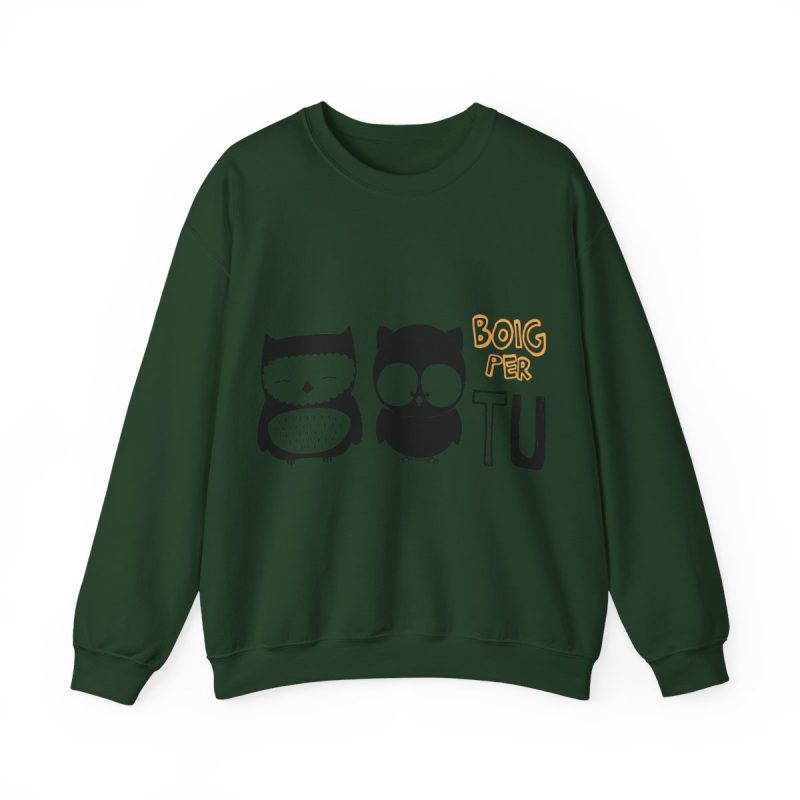 Sudadera cuello redondo - Verde bosque - Camiseta «Boig per tu»