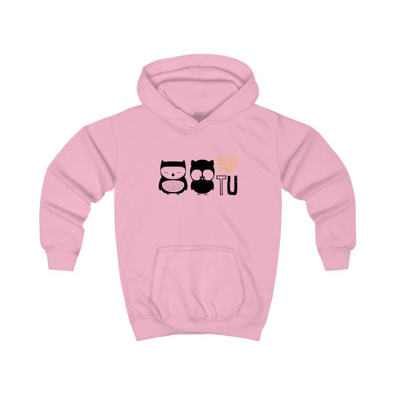 Sudadera con capucha infantil - Rosa bebe - Camiseta «Boig per tu»