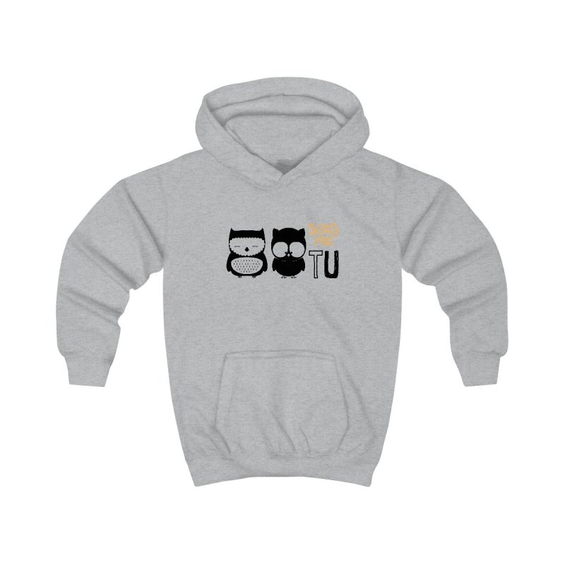 Sudadera con capucha infantil - Gris jaspeado claro - Camiseta «Boig per tu»