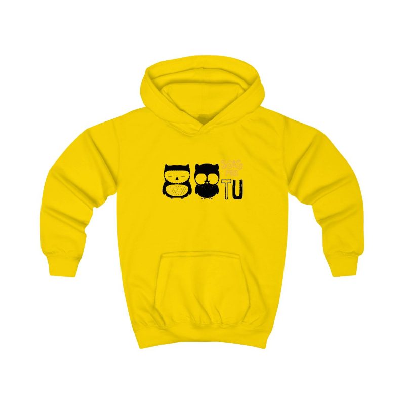 Sudadera con capucha infantil - Amarillo sol - Camiseta «Boig per tu»