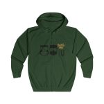 Sudadera con capucha y cremallera - Verde botella - Camiseta «Boig per tu»