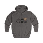 Sudadera con capucha y cremallera - Gris acero - Camiseta «Boig per tu»