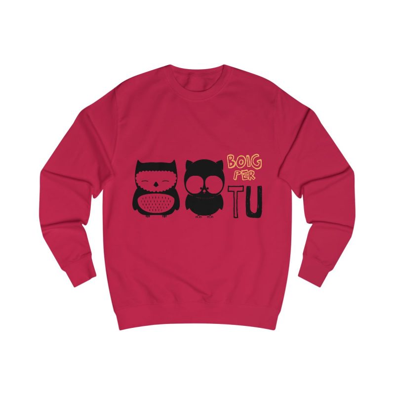 Sudadera clasica - Rojo fuego - Camiseta «Boig per tu»