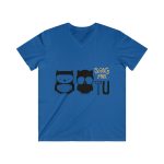 Camiseta hombre entallada cuello de pico - Azul royal - Camiseta «Boig per tu»