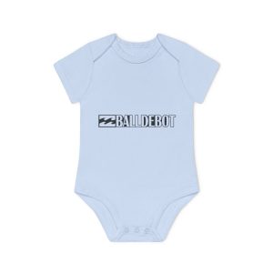 Body bebe manga corta organico - Azul empolvado - Camiseta Ball de Bot