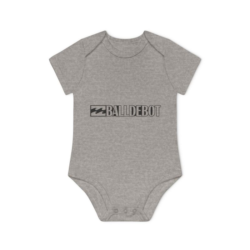 Body bebe manga corta organico - Gris jaspeado melange - Camiseta Ball de Bot