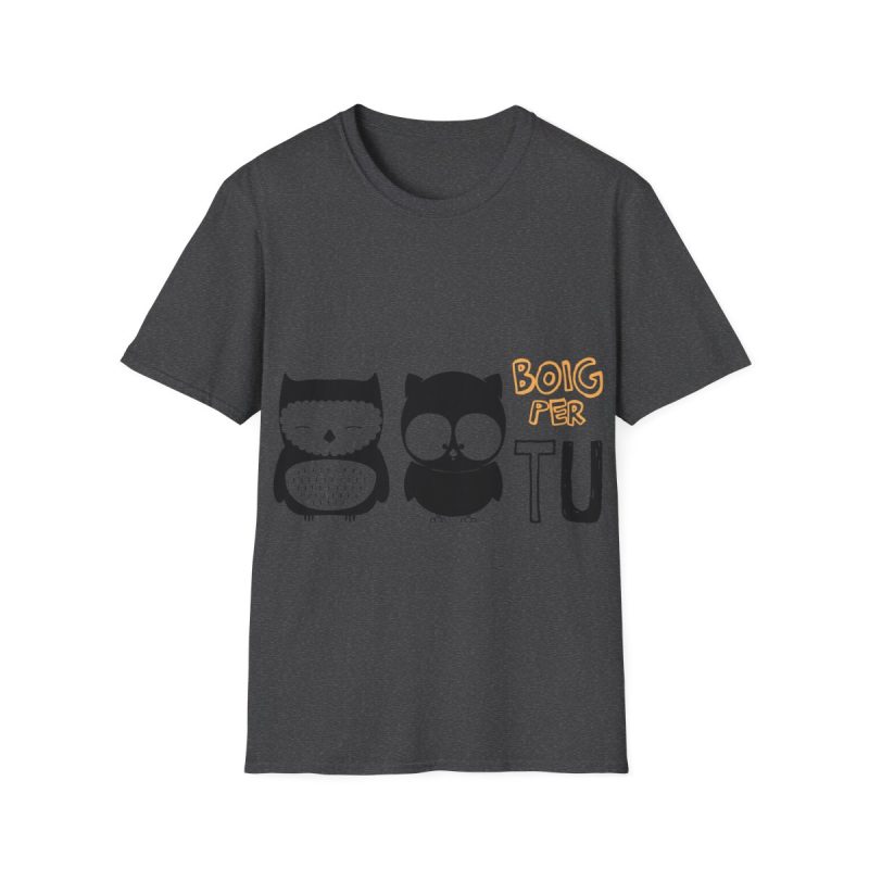 Camiseta Softstyle - Gris oscuro jaspeado - Camiseta «Boig per tu»