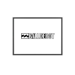 Poster con marco de madera - Marco negro - Camiseta Ball de Bot
