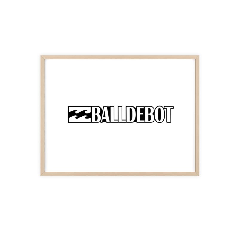 Poster con marco de madera - Marco de madera natural - Camiseta Ball de Bot