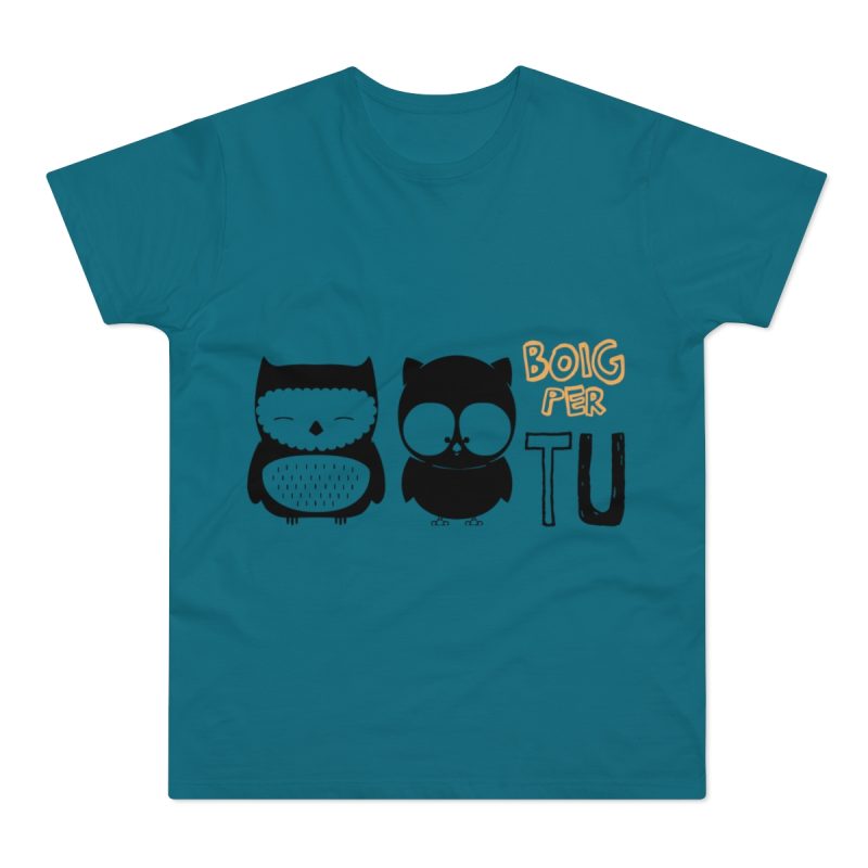 Camiseta hombre punto liso - Azul diva - Camiseta «Boig per tu»
