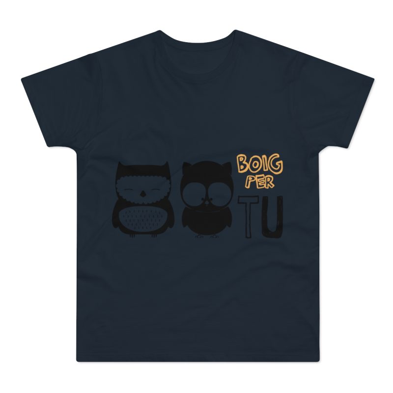 Camiseta hombre punto liso - Azul marino - Camiseta «Boig per tu»