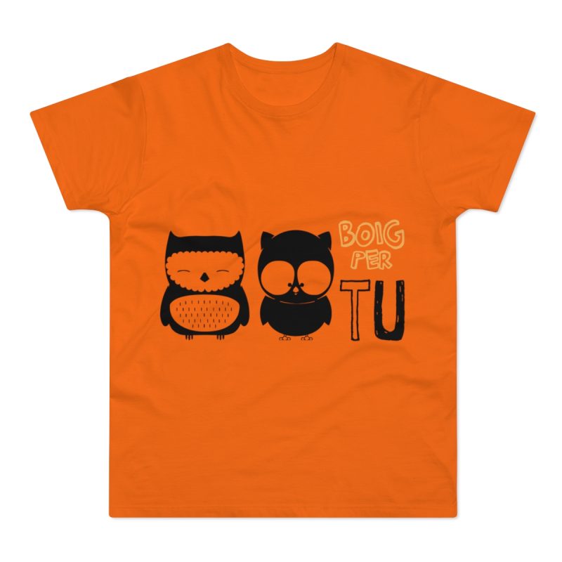 Camiseta hombre punto liso - Naranja - Camiseta «Boig per tu»