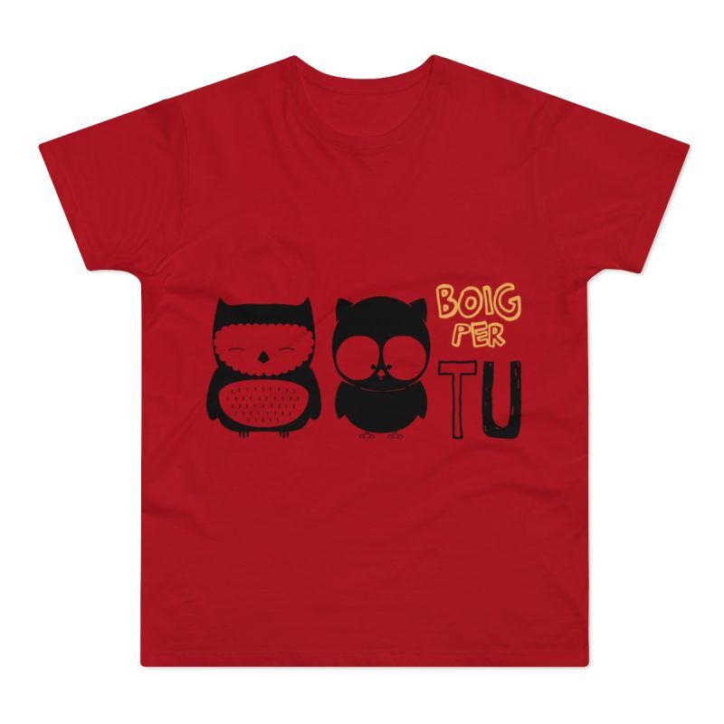 Camiseta hombre punto liso - Rojo - Camiseta «Boig per tu»