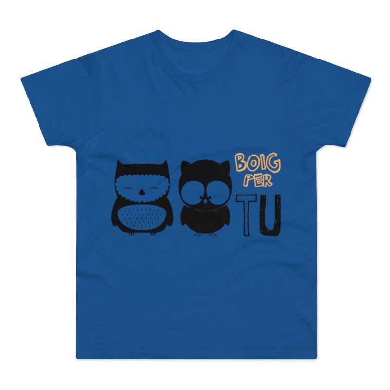 Camiseta hombre punto liso - Azul royal intenso - Camiseta «Boig per tu»