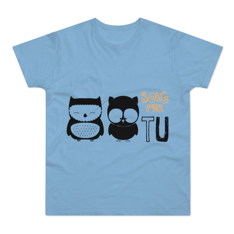 Camiseta hombre punto liso - Azul cielo - Camiseta «Boig per tu»
