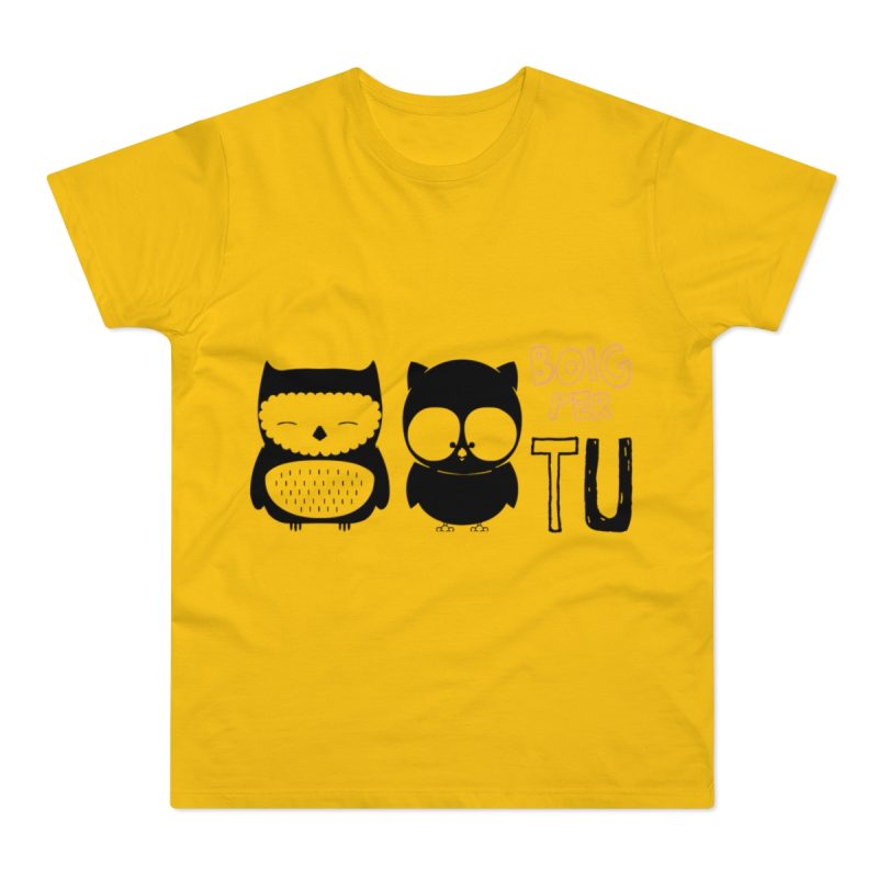 Camiseta hombre punto liso - Amarillo dorado - Camiseta «Boig per tu»