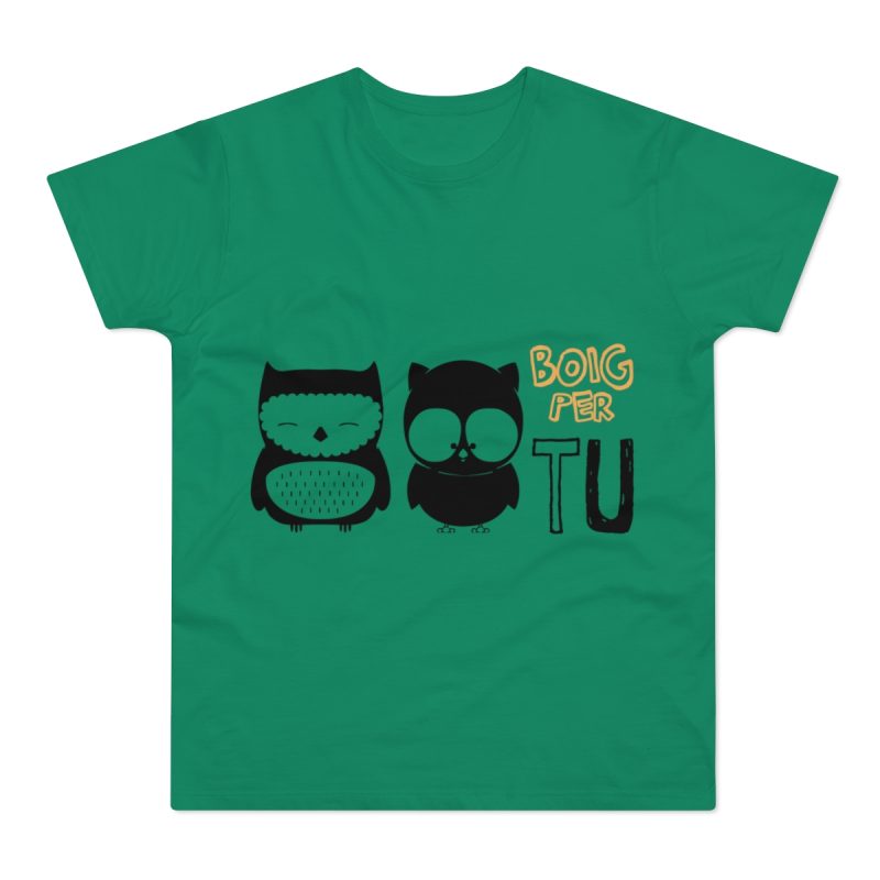 Camiseta hombre punto liso - Verde Kelly - Camiseta «Boig per tu»