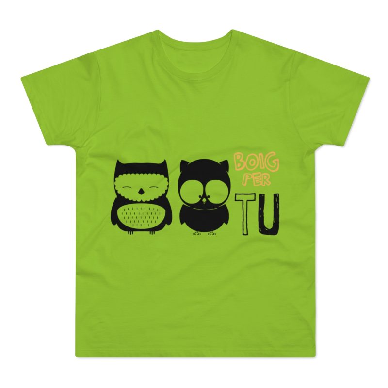 Camiseta hombre punto liso - Verde orquidea - Camiseta «Boig per tu»