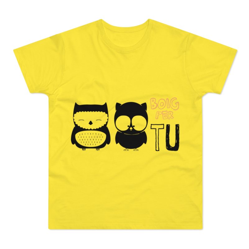 Camiseta hombre punto liso - Amarillo solar - Camiseta «Boig per tu»