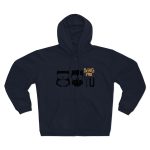 Sudadera capucha con cremallera premium - Azul marino - Camiseta «Boig per tu»