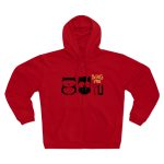 Sudadera capucha con cremallera premium - Rojo - Camiseta «Boig per tu»