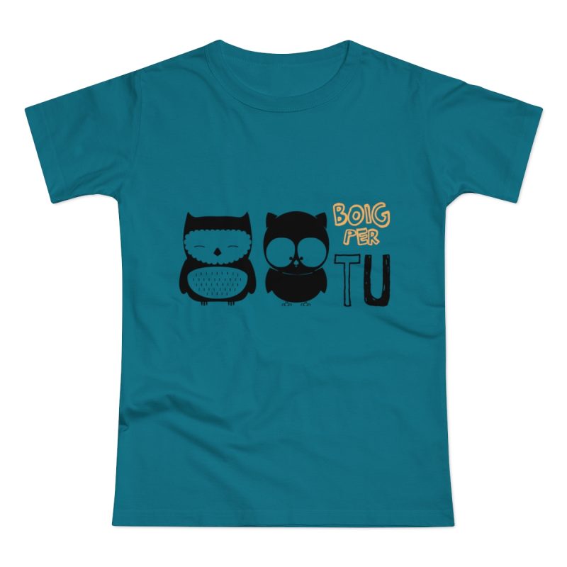 Camiseta mujer punto liso - Azul diva - Camiseta «Boig per tu»
