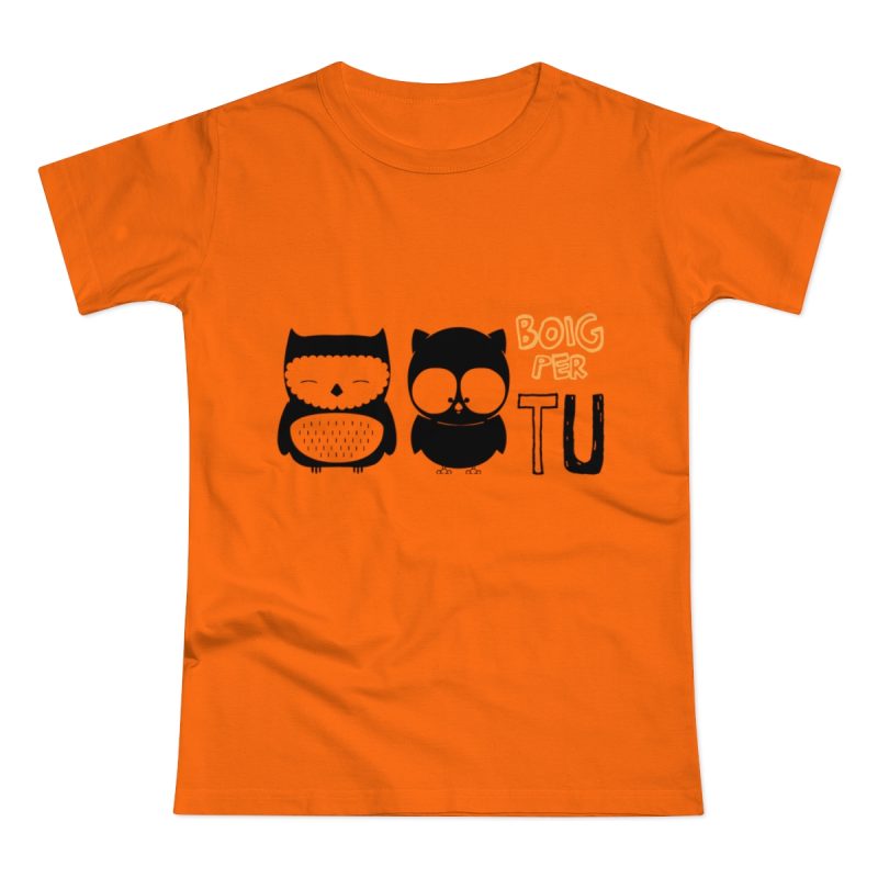 Camiseta mujer punto liso - Naranja - Camiseta «Boig per tu»