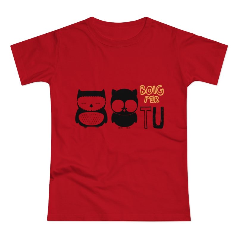 Camiseta mujer punto liso - Rojo - Camiseta «Boig per tu»