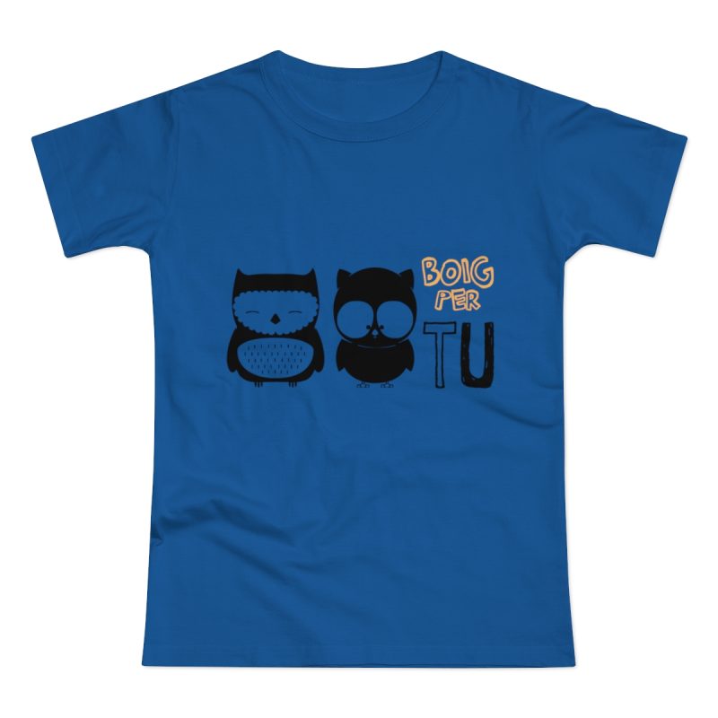 Camiseta mujer punto liso - Azul royal intenso - Camiseta «Boig per tu»