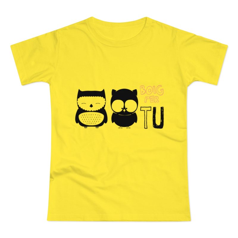 Camiseta mujer punto liso - Amarillo solar - Camiseta «Boig per tu»