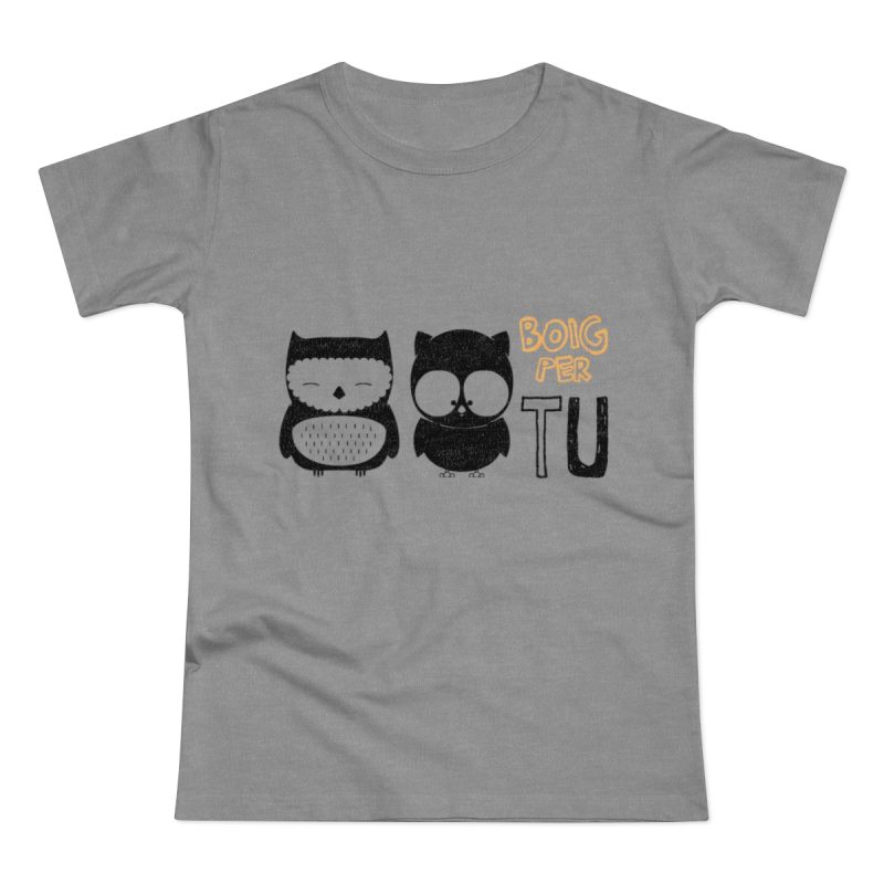 Camiseta mujer punto liso - Gris deportivo jaspeado - Camiseta «Boig per tu»