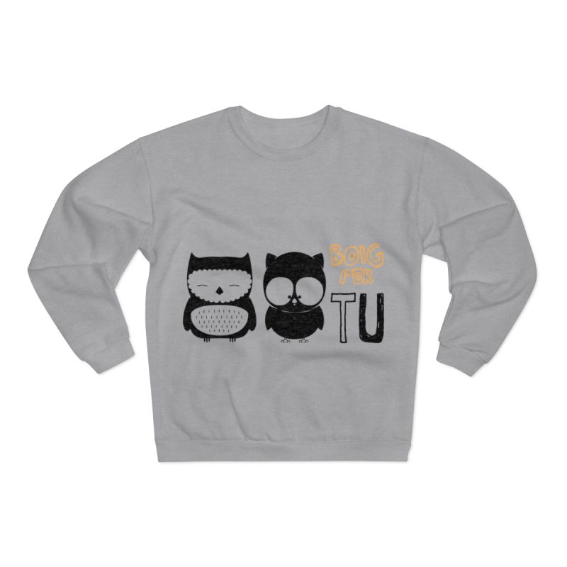 Sudadera cuello redondo premium - Gris jaspeado claro - Camiseta «Boig per tu»