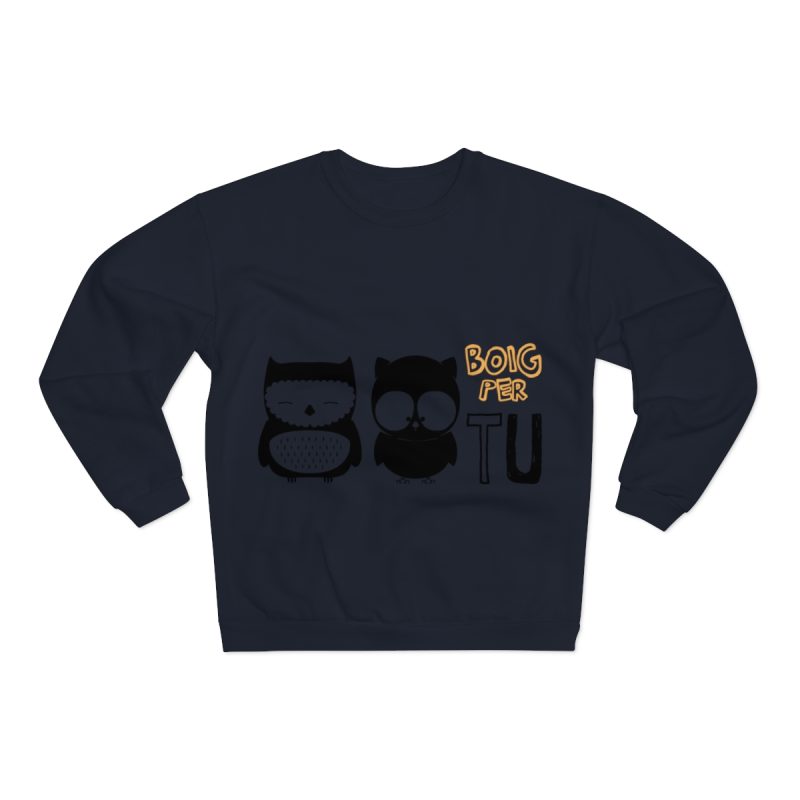 Sudadera cuello redondo premium - Azul marino - Camiseta «Boig per tu»
