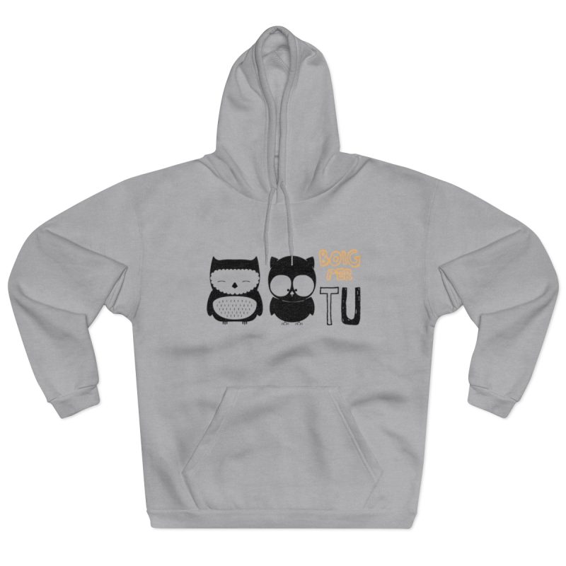 Sudadera con capucha cerrada - Gris jaspeado claro - Camiseta «Boig per tu»