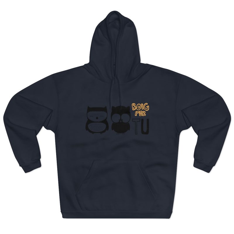 Sudadera con capucha cerrada - Azul marino - Camiseta «Boig per tu»