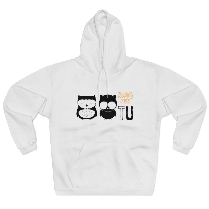 Sudadera con capucha cerrada - Blanco - Camiseta «Boig per tu»