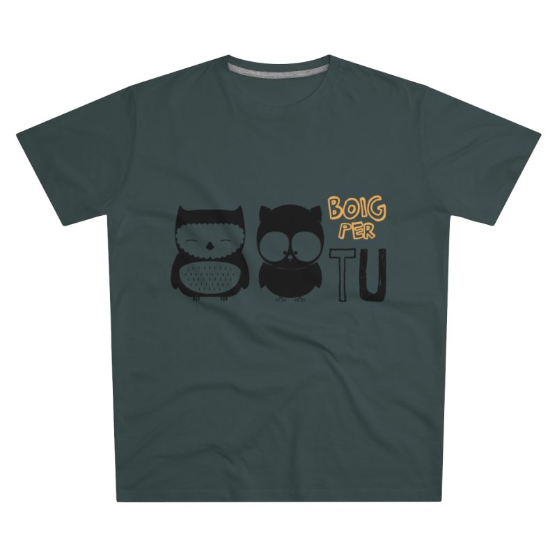 Camiseta hombre corte moderno - Gris marengo - Camiseta «Boig per tu»