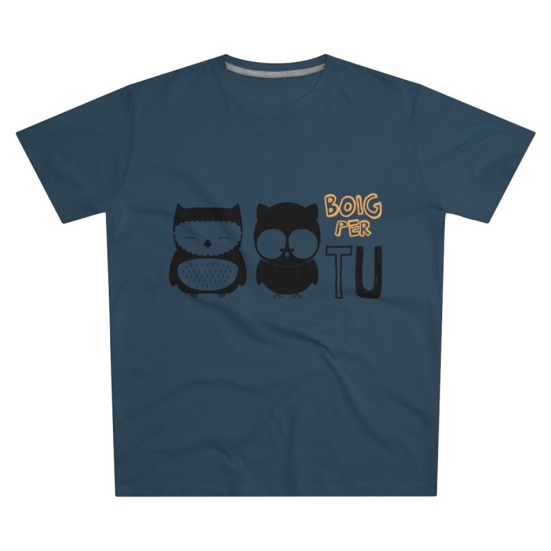 Camiseta hombre corte moderno - Azul vaquero - Camiseta «Boig per tu»