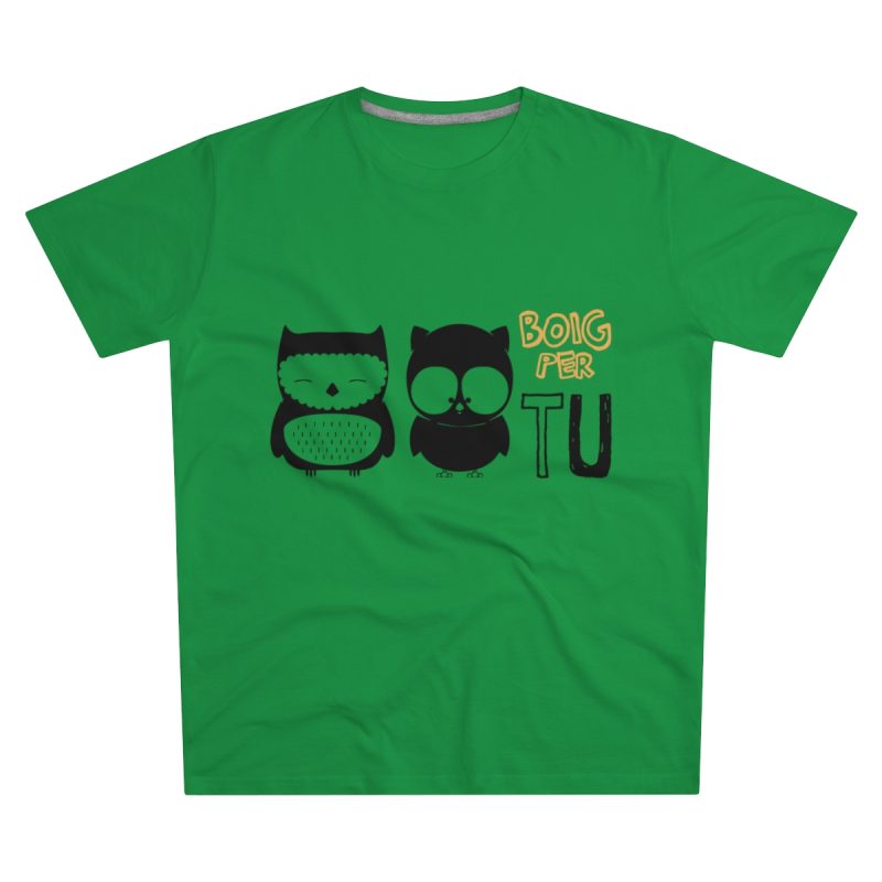 Camiseta hombre corte moderno - Verde Kelly - Camiseta «Boig per tu»