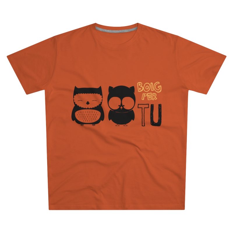 Camiseta hombre corte moderno - Naranja - Camiseta «Boig per tu»