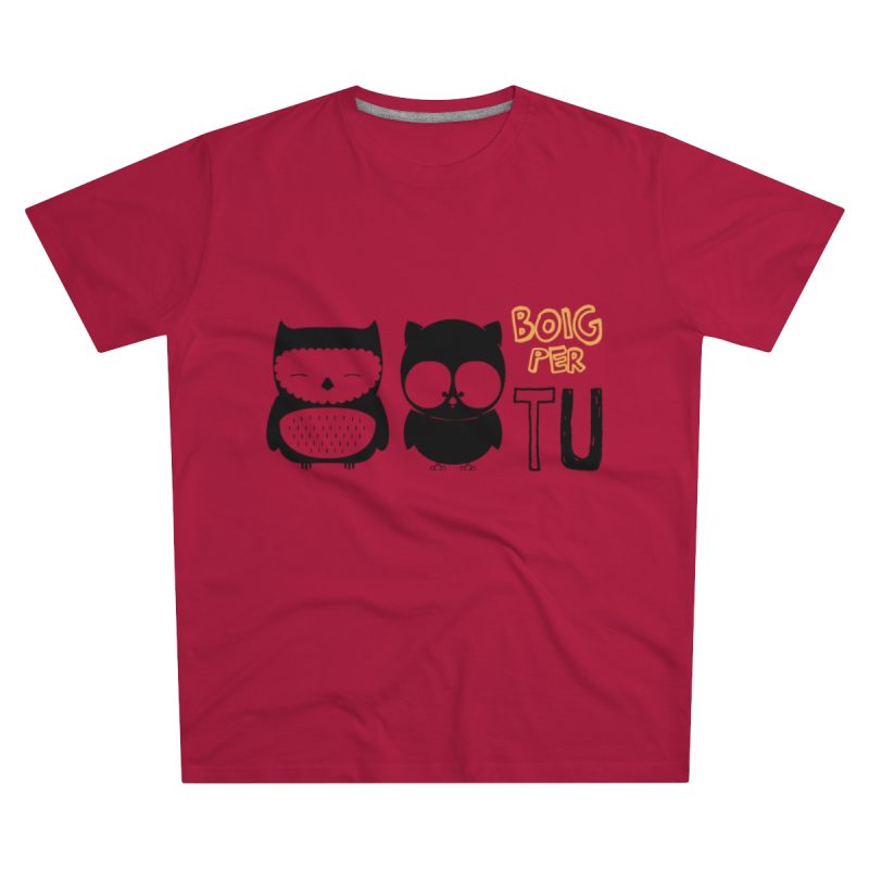 Camiseta hombre corte moderno - Rojo - Camiseta «Boig per tu»
