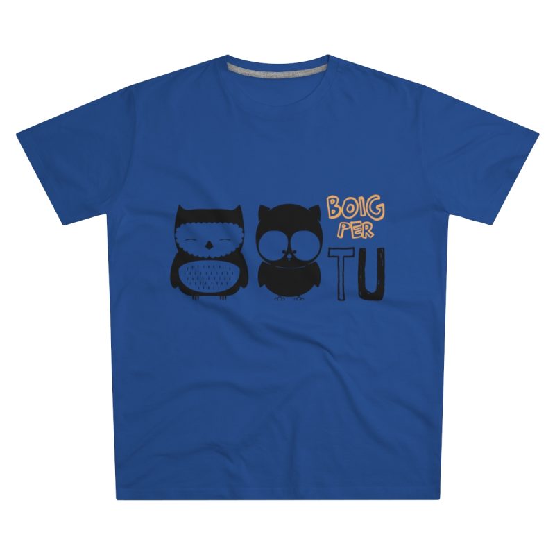 Camiseta hombre corte moderno - Azul royal intenso - Camiseta «Boig per tu»