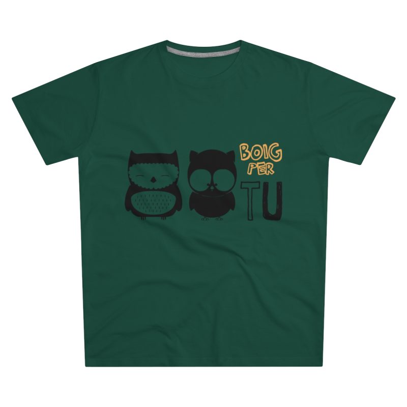 Camiseta hombre corte moderno - Verde botella - Camiseta «Boig per tu»