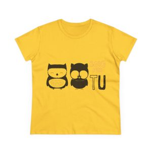 Camiseta mujer algodon medio - Amarillo margarita - Camiseta «Boig per tu»