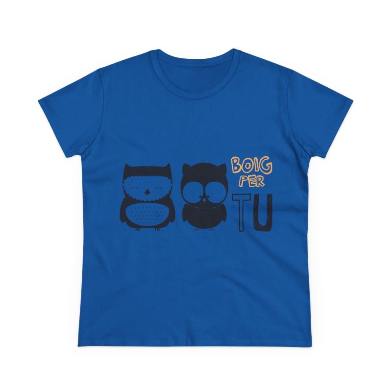 Camiseta mujer algodon medio - Azul royal - Camiseta «Boig per tu»