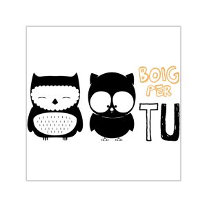Pegatinas de vinilo cuadradas - Camiseta «Boig per tu»